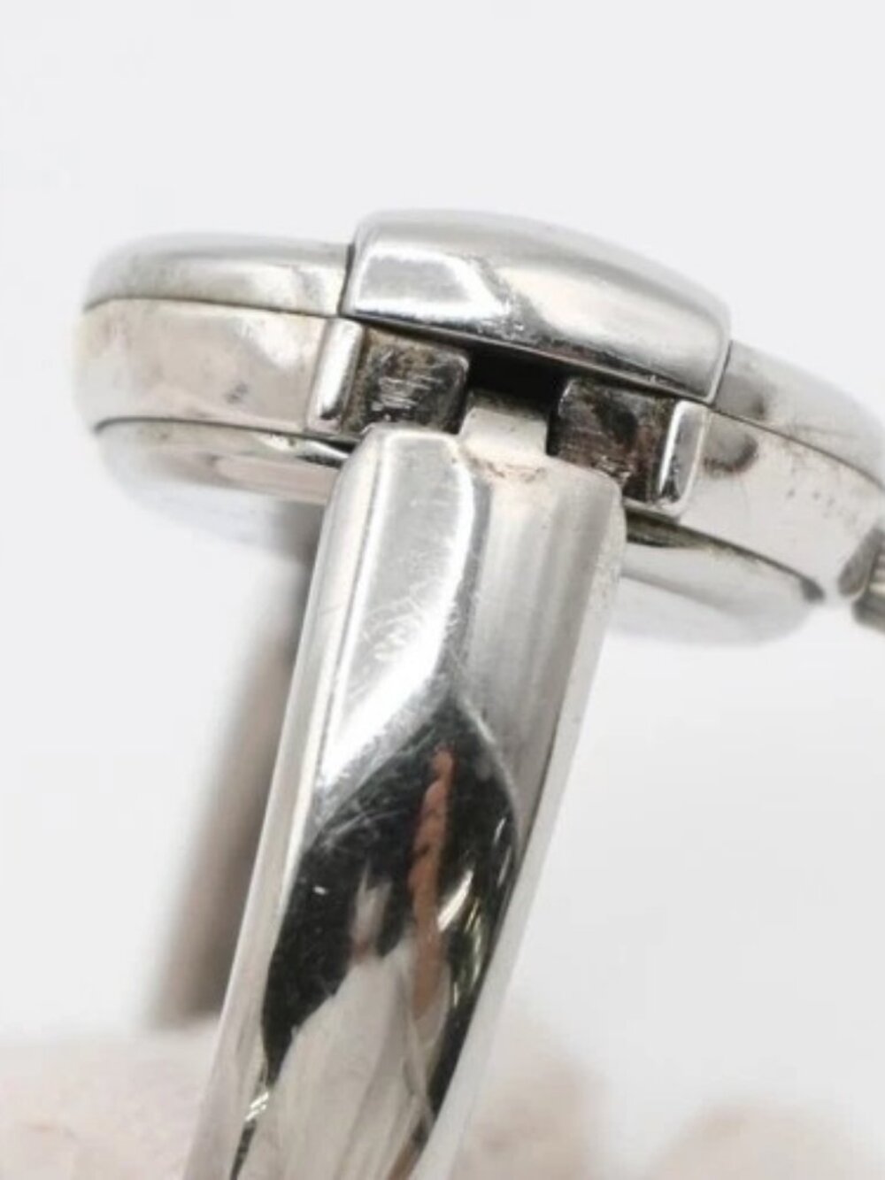GUCCI 1400L Watch Quartz Bangle Bracelet 25 mm Stainless Steel Silver 02LC586 - Picture 9 of 16